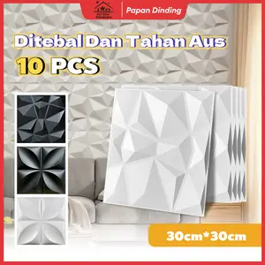 10pcs Wallpaper 3D 30x30cm panel dinding PVC berkualitas tinggi stiker langit-langit dekorasi dinding wallpaper cantik