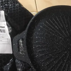 Panggangan BBQ Korea Grill Pan Anti Lengket Serbaguna untuk Kompor Gas dan Induksi Ukuran 28-38cm