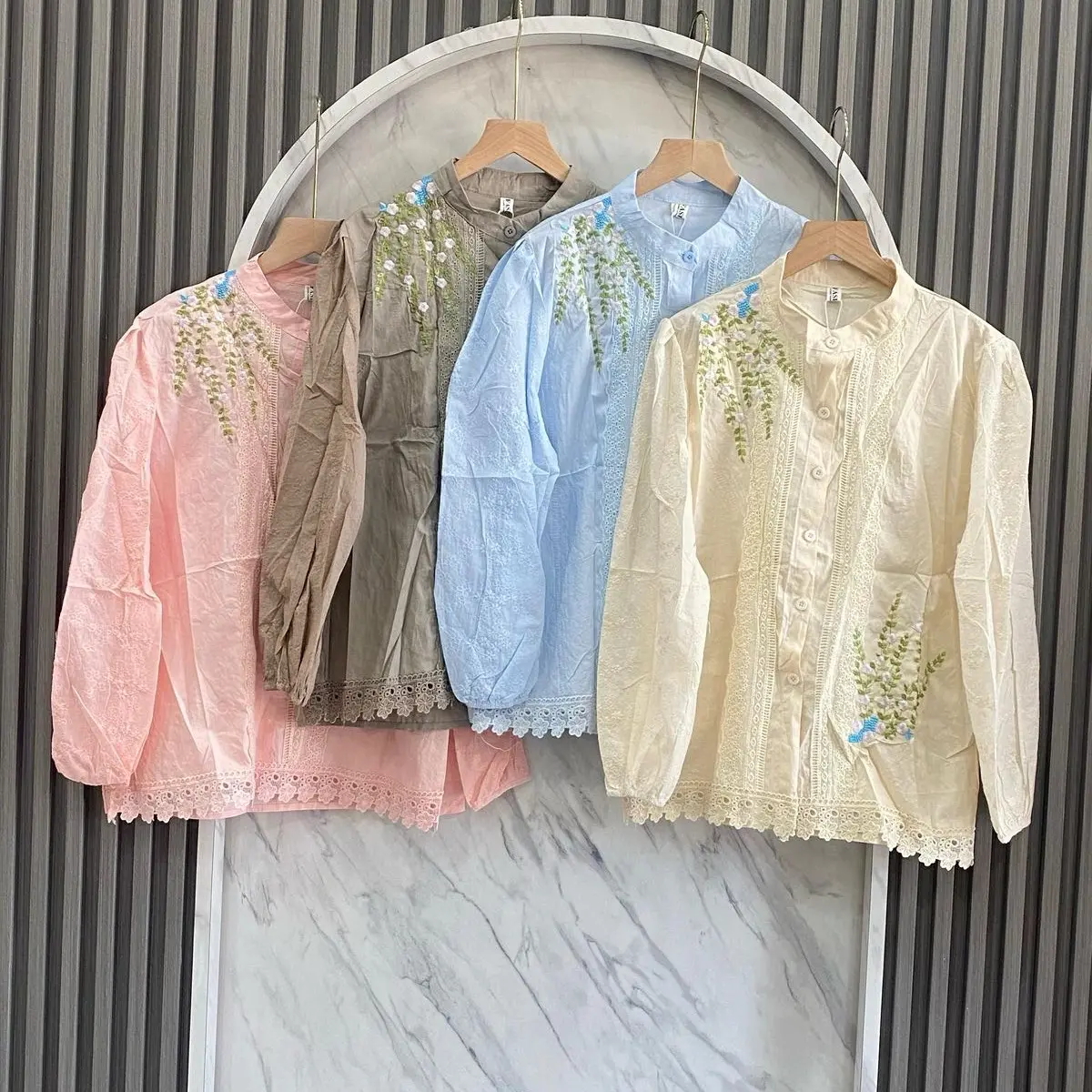 A14 blouse import katun renda