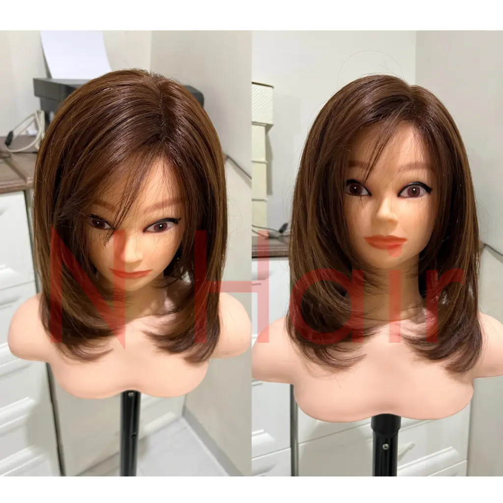 Wig PREMIUM BOB Layer rambut  BELAHAN BEBAS Kanan Kiri / 100% hair 100% rambut / Wik Rambut Wanita