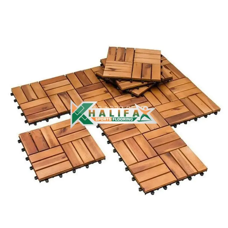 Decking Tile Kayu Jati 30 x 30cm - Pilihan Terbaik untuk Taman Anda Lem 4