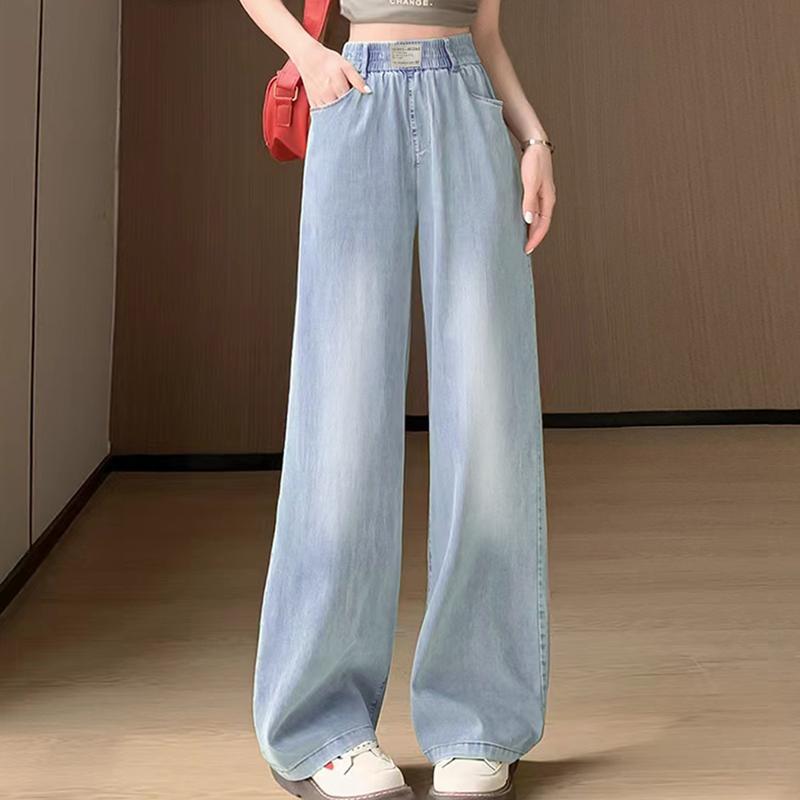 Product Introduction of #2237 baggy palazzo jeans baju muslimah seluar straight cut plus size loose pants women viral terkini slack pants perempuan murah cantik wide leg palazo baju wanita 13