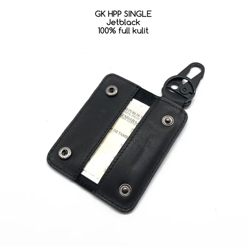 Gantungan Kunci STNK HPP SINGLE TACTICAL Import Kulit Sapi Asli Keychain 1