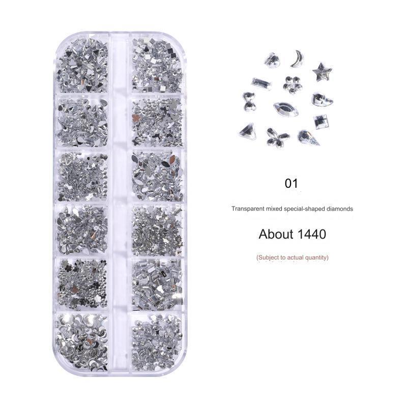 Product Introduction of Kim Cương Giả Móng Tay, Nhiều Màu Sắc, Để Trang Trí Móng Tay Nghệ Thuật, Lấp Lánh, Với Dụng Cụ Sắp Xếp Lưu Trữ, Dụng Cụ Làm Móng Nghệ Thuật Salon Tự Làm 3