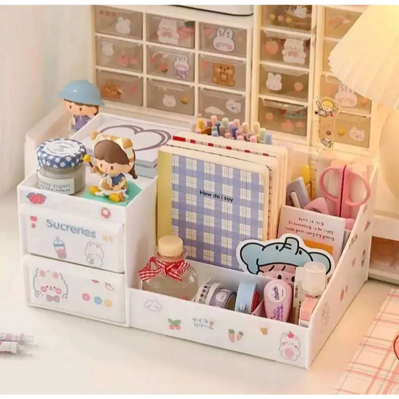 Rak Kosmetik 2 Laci Mini Free Sticker / Tempat Makeup 2 Laci Mini 1