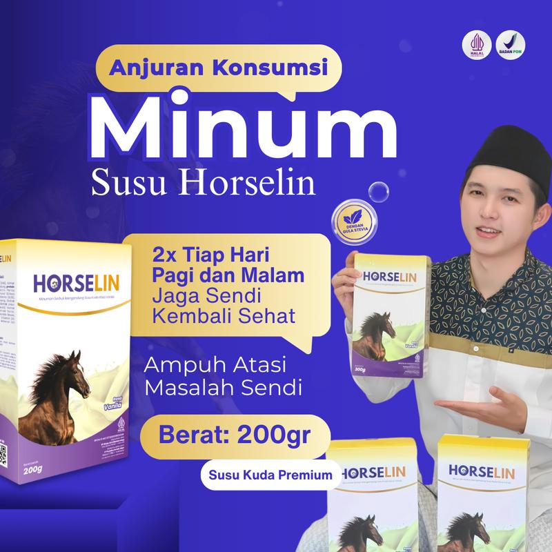 Susu Kuda HORSELIN 1 BOX 200gr - Susu Sendi Untuk Tulang & Syaraf Kejepit 6