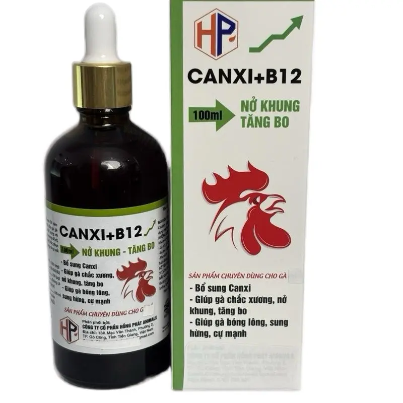 CANXI B12 Pro Max dùng cho gà yếu chân trụ, té gió, đá bo tốt, dẻo dai, chắc xương, nuôi gà nở khung xương, tăng nước máu, nuôi gà đòn, gà tơ, dùng cho gà con, tơ, gà nuôi đá 0