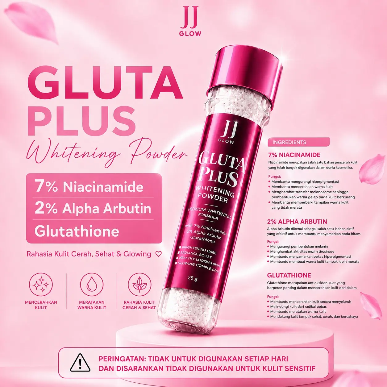 JJ Glow Gluta Plus Whitening Powder