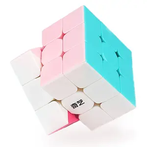 Puzzle Kubus Teka Teki 3x3 QIYI Tanpa Stiker Macaron Pink - Puzzle Kubus Teka Teki 3x3