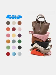 Bolso de Cuero de Vaca para Mujer, Bolso de Mano de Color Sólido, Bolso de Hombro Casual Versátil para Uso Diario, Bolso Comodín de Moda para el Trabajo