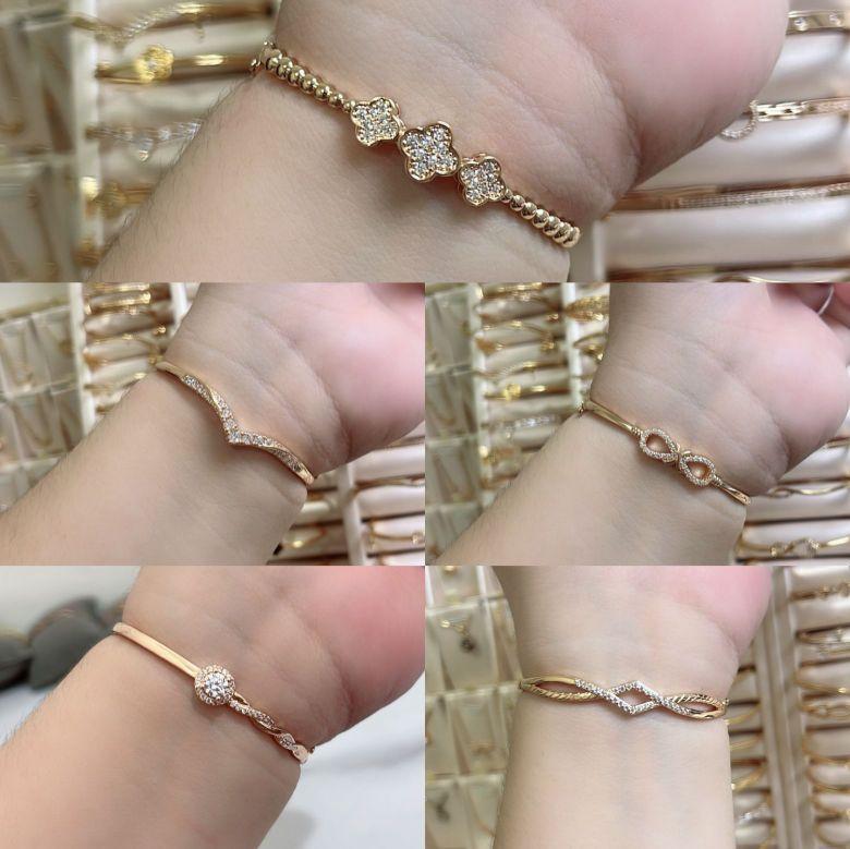 [5.2CM-55CM] Bangle Rose gold cantik Lapis emas 18k