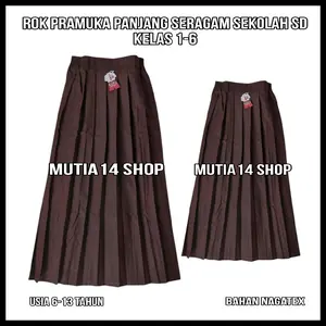 rok coklat panjang pramuka seragam sekolah sd anak perempuan kelas 1-6
