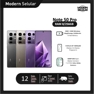 Infinix Note 50 Pro 8/256GB - Up to 16GB Extended RAM - Helio G100 Ultimate - 6.78” FHD+ Amoled - 50MP OIS - 5200 mAh - NFC