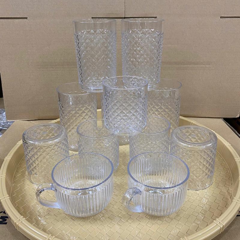 Combo 6-12 Cốc nhựa Hokori cao cấp Việt Nhật dung tích 250-260-460ml cốc uống nước trong suốt chịu nhiệt tốt