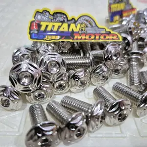 baut probolt model ULIR piringan cakram krom chrom bisa untuk depan dan belakang universal