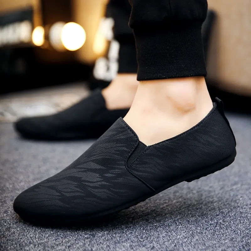 Kasut kanvas tidak licin untuk lelaki, loafers fesyen, selesa, bernafas, K103