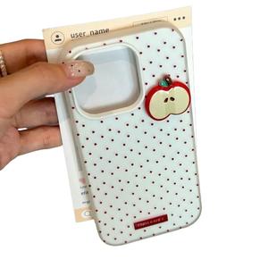 Jelly Shell Polka Dot 3D Apple Compatible iPhone 16/15 Case 14/13 Apple 11/12 Soft XR/8P