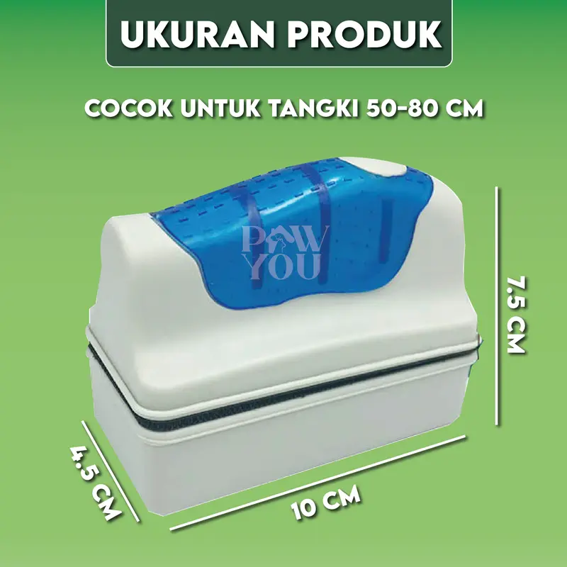 Alat Pembersih Kaca Aquarium Sikat Magnet Premium Magnetik Brush Design Kecil 8