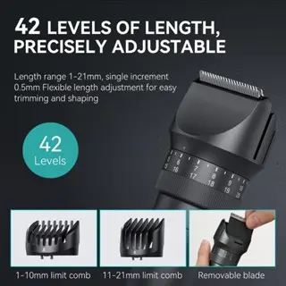Kensen Professional Wireless 3 in 1 Hair Trimmer Shaver Clipper Mesin Cukur Potong Gunting Rechargeable Kumis Jenggot 6