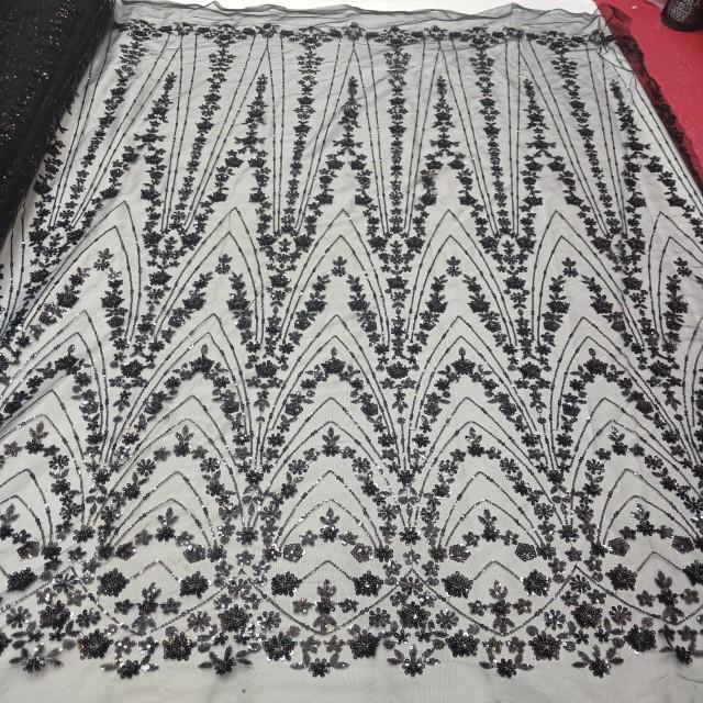 Product Introduction of Tille bordir motif terbaru ful payet bahan kebaya ( harga per 1m )COD 3