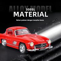 Gambar GEMBIRA TOYS Mobil Mainan 1:32 Mercedes-Benz 300SL Diecast Alloy Classic Car, Lampu Suara, Pull Back, Pintu Buka 4 Sisi - Red dari GEMBIRA TOYS Mall Kab. Tangerang 5 Tokopedia