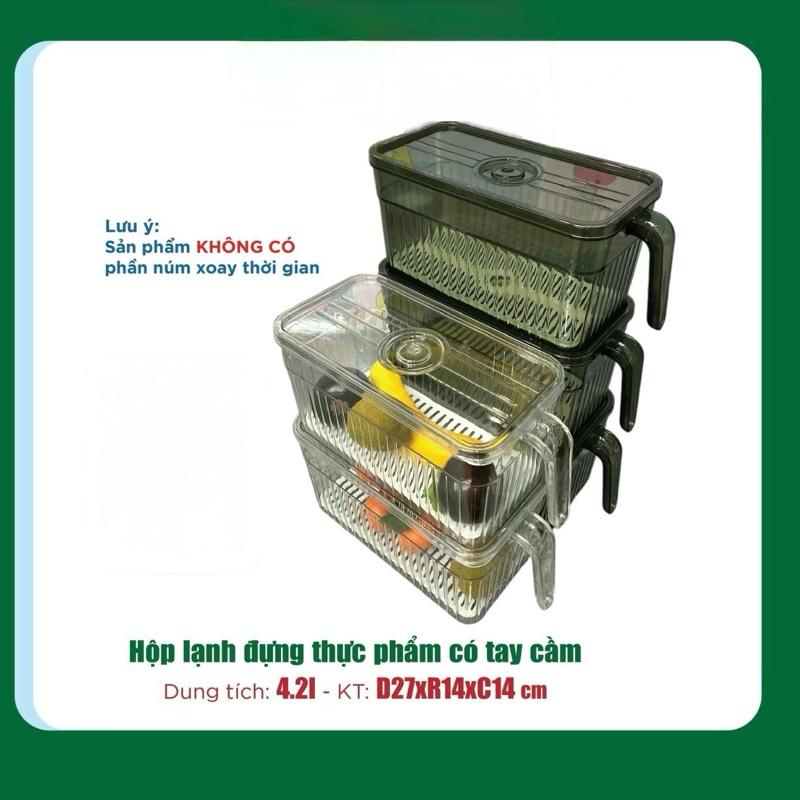 Set 6 Hộp Đựng Thực Phẩm Tủ Lạnh, Hộp Nhựa DUNG TÍCH 4,5L Đựng Đồ Ăn, Có Nắp Và Tay Cầm Tiện Lợi