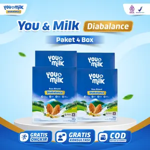 You&Milk Diabalance - Paket Hemat 4 Box Susu Almond Bantu Masalah Diabetes Gula Darah Kebas & Kesemutan Original