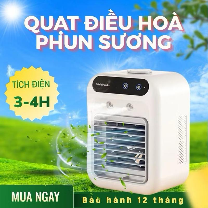 Quạt điều hoà tích điện Mini cooler 500ml 2 tốc độ gió, 2 chế độ phun sương…