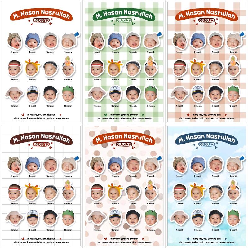 BABY MILESTONE FRAME, KADO ULANG TAHUN ANAK, BINGKAI FOTO ANAK 3