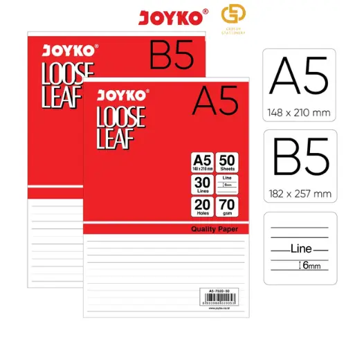 Loose Leaf Isi Kertas File Binder