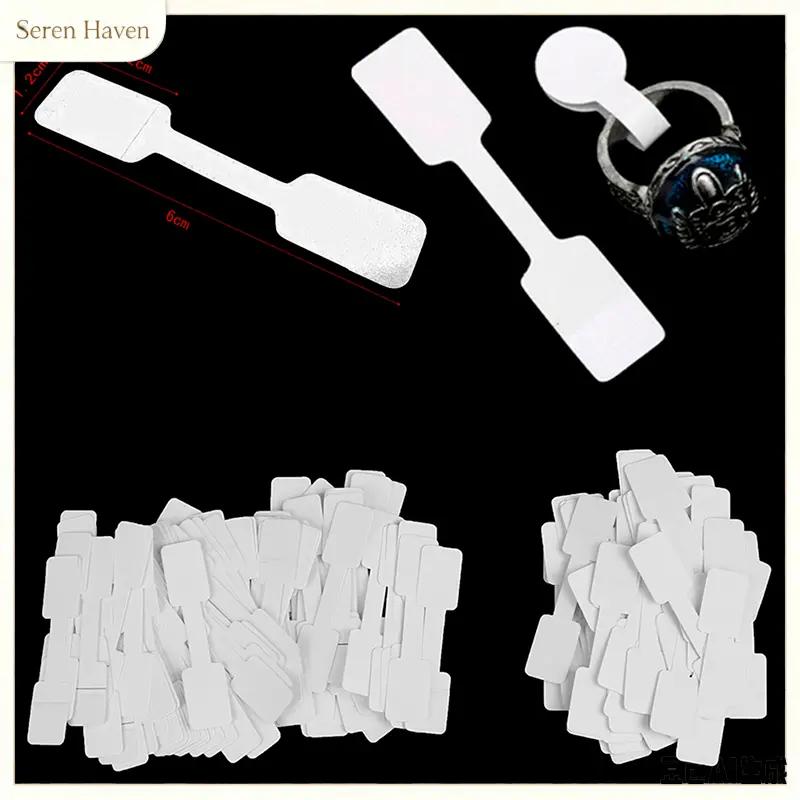 50/100pcs giá trống nhẫn vòng cổ tags giấy dán nhãn đồ trang sức nhãn dán
