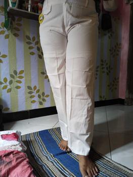 Product Review of outfit celana oro pants jeans denim Highwaist Loose Anti Kusut Panjang Casual Wanita from L**N 😎** 1