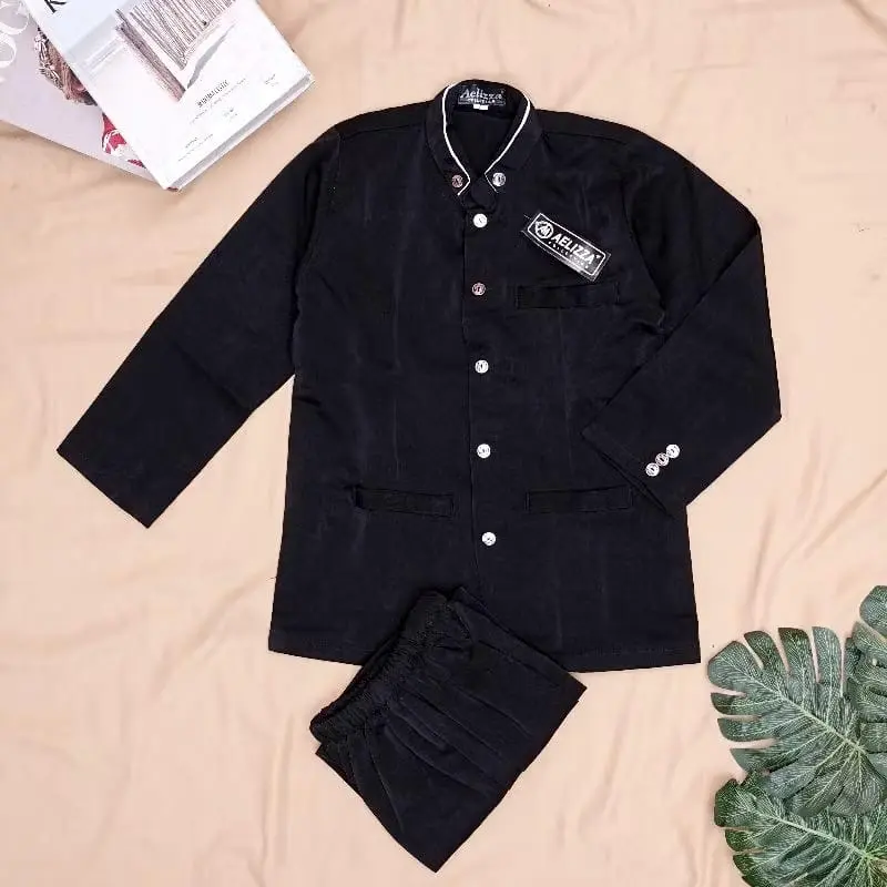 Baju Koko Jasco Stelan Anak SD-SMP Lengan Panjang Polos Pria