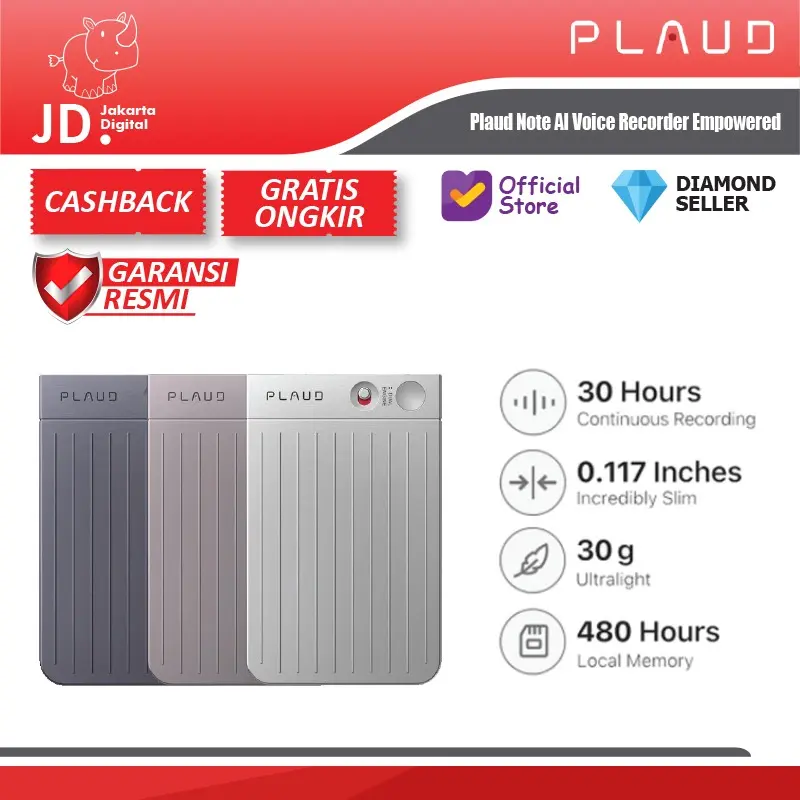 Plaud Note AI Voice Recorder Empowered Black