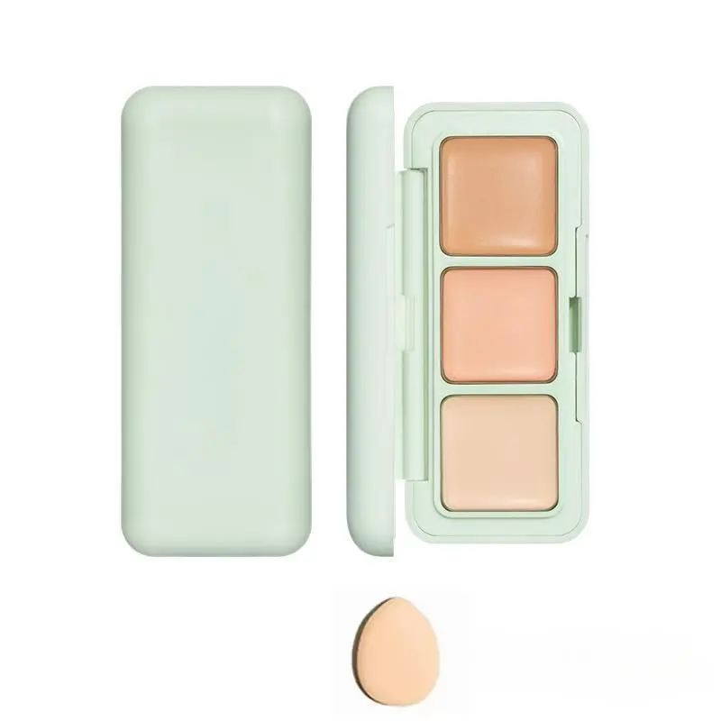 Three Color Concealer,Can Cover Spots, Dark Circles, and Acne Marks, Making the Skin Tone Even,1.5g Foundation Makeup Cosmetic