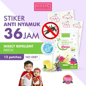 BerryC Insect Mosquito Repellent Patch Pack 12pcs - Stiker Anti Nyamuk Anak Bayi Alami No DEET