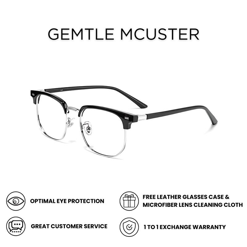  Kính Bảo Vệ Ánh Sáng Xanh Phong Cách Cổ Điển Gọng Kim Loại Lớn Kính Mắt Trơn Gọng Cận Thị Hàng Mới Về 007 