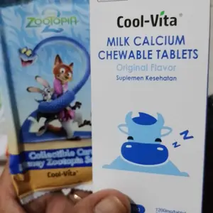 Coolvita Calcium Chewable New Zealand Milk Flavor - Suplemen Kalsium Kunyah untuk Kebutuhan Tulang, Otot dan Gigi Harian - Original & BPOM
