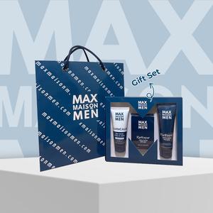 Max Maison Men Skincare Trio Gift Set (Facial Wash, Facial Gel Cream and Bath Soap) Cleansing Deep Cleansing Clear Comfort Cleanser