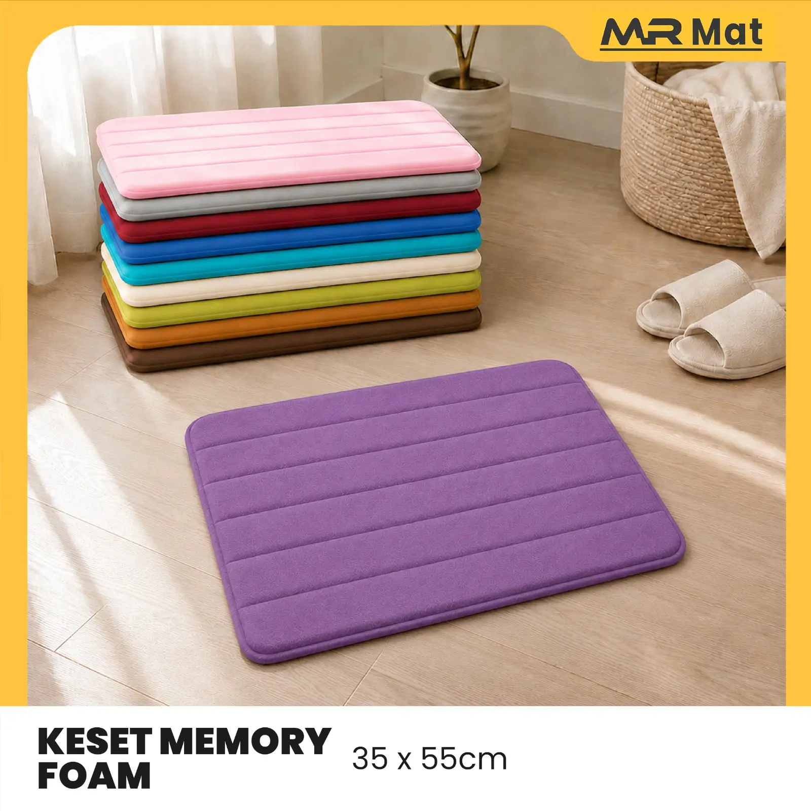 Keset Kaki Bulu Halus Anti Slip Bahan Memory Foam Keset Kamar Mandi Keset Lantai Halus Lembut