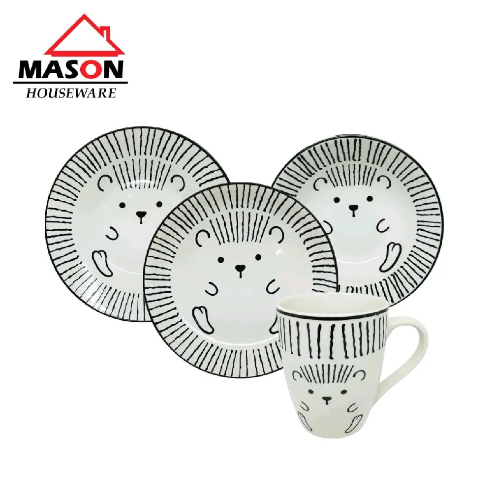 Mason set hampers piring keramik/piring saji/piring salad/mangkuk/mug