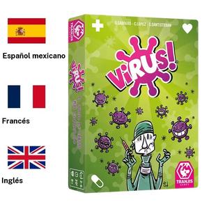 Juego de Mesa Virus 1 2 3, Juego de Cartas Contagiosamente Divertido, Versiones en Español e Inglés, Juego de Fiesta para Noches Familiares Divertidas