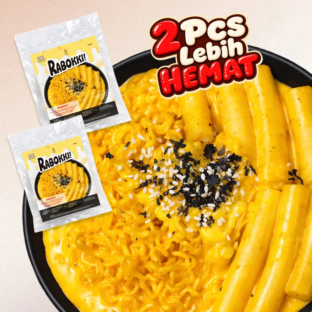 [BUNDLING 2] 2PCS RABOKKI CHESSY - MAKANAN INSTANT RABOKKI RAMEN KEJU TOPOKKI INSTANT HALAL ZONANYAM