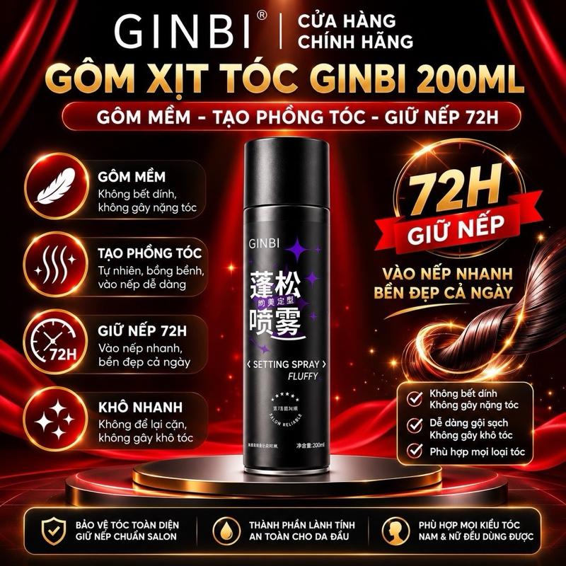 GÔM XỊT TÓC GINBI HERBAFRESH FACIAL CLEANSER 200ML