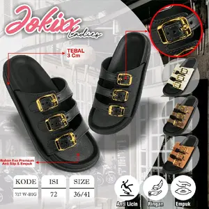 Sandal Ban 3 Wanita Empuk Jokixx 717