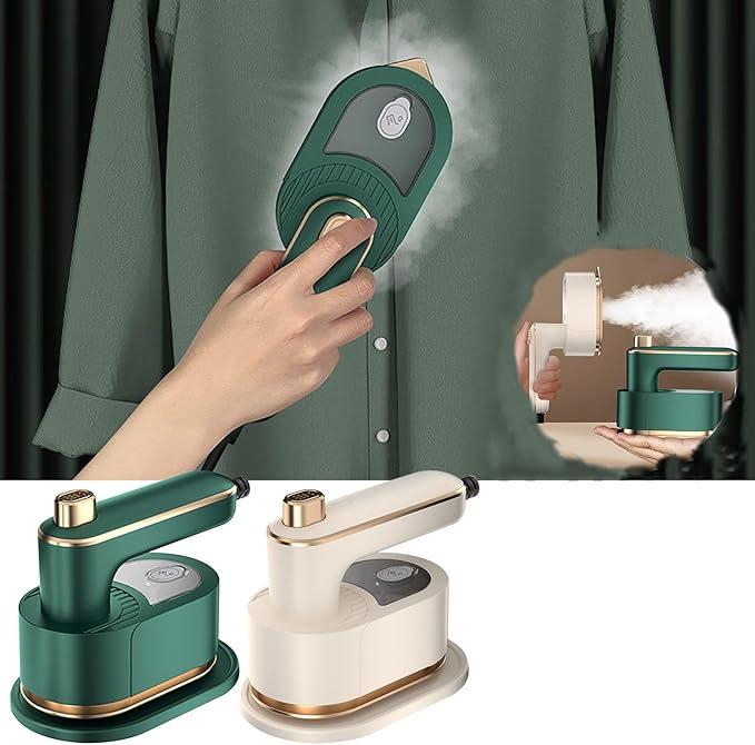 Product Introduction of Compact Travel Mini Iron – 180° Rotatable, Foldable Garment Steamer with Quick Heat-Up, Lightweight & Portable Design for Wrinkle Removal, Dark Green ABS Material, 3 Seconds Fast Wrinkle Resolution 0