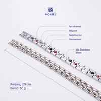 Gambar Gelang Kesehatan Magnetik Asli Racabel Fortis Silver Emas Untuk Pria dan Wanita - Slver Emas dari Racabel Kab. Sumedang 4 Tokopedia