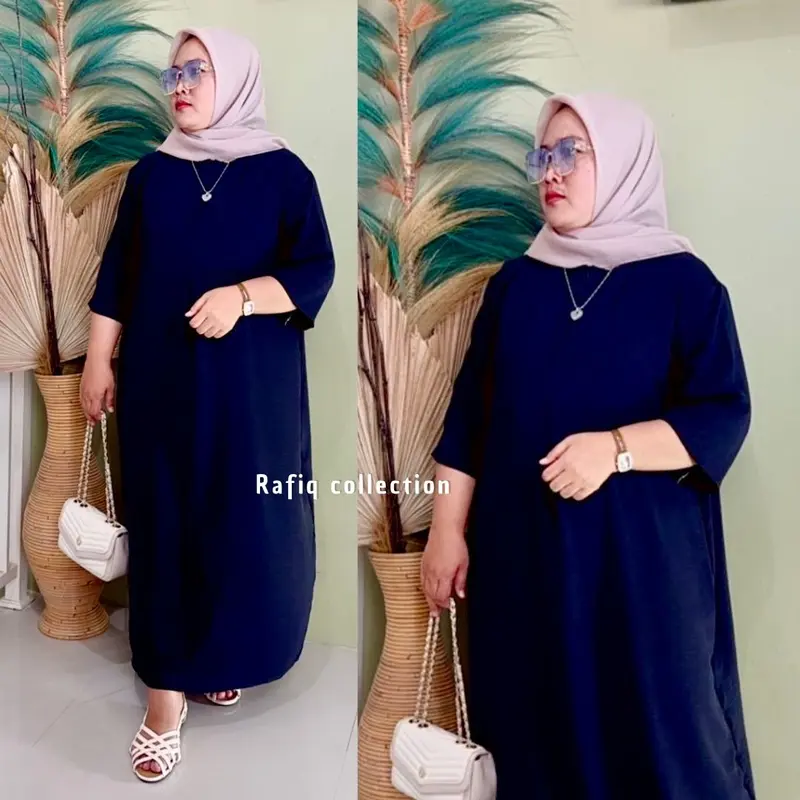 Daster Gamis LD 120 & LD 130cm Lengan 3/4 Busui Cey Crinkle 5