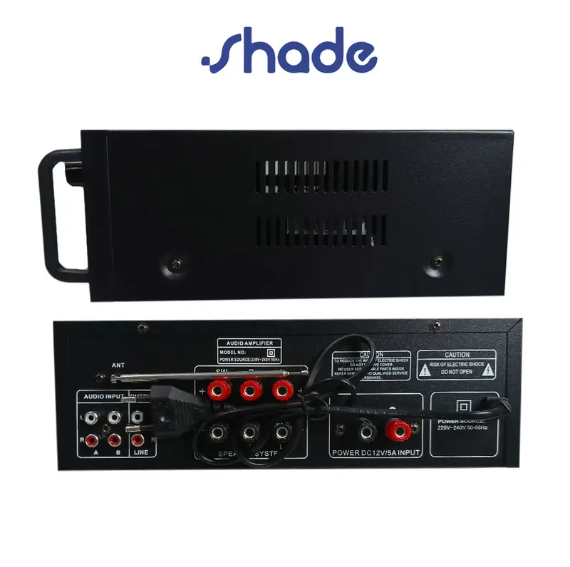SHADE Amplifier Power Bluetooth AV/MP 326BT Speaker Full Bass Subwoofer Stereo Karaoke FM Shade EQ Ampli Colokan 1