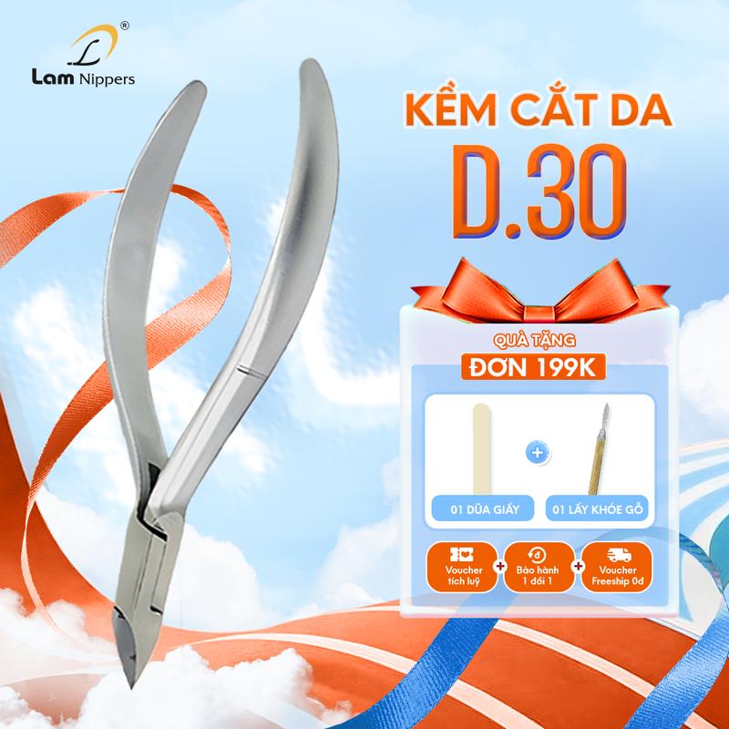 Kềm Cắt Da D.30 Đầu Vuông Kềm Trơn Không Chống Kìm Nhặt Da Thép Không Gỉ - Lam Nippers Kềm Lâm